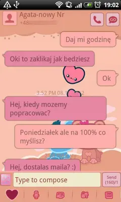 GO SMS Pro Loving Bears Theme android App screenshot 4